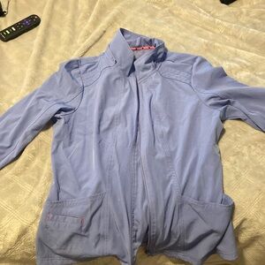 Heart Soul Blue Scrub jacket